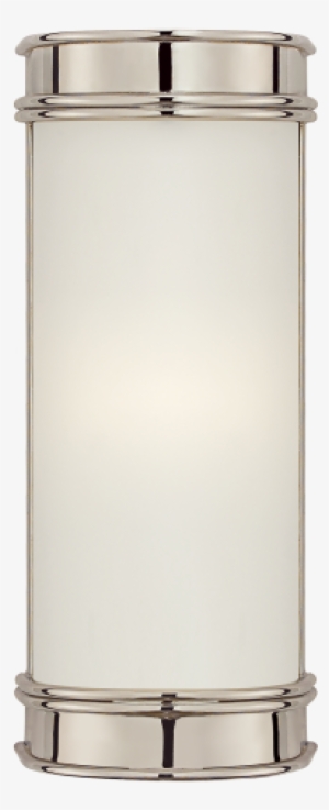Oxford 8" Bath Sconce In Polished Nickel With Frosted - Column