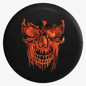 Hell And Back Flaming Skull Face