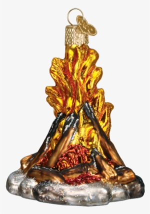 Old World Christmas - Campfire Glass Personalized Christmas Ornament