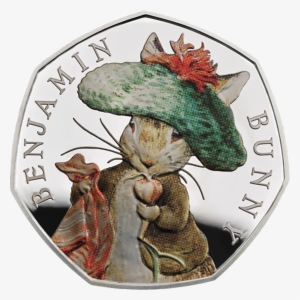The Reverse Depicts Benjamin Himself, Facing The Viewer, - 50p Beatrix Potter Coins