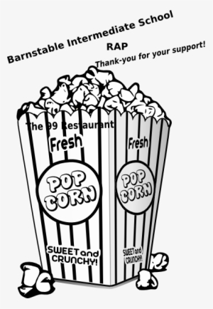 Popcorn Black And White Popcorn Clip Art At Vector - Movie Night Popcorn Clipart