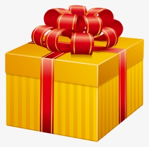 Yellow Clipart Present - Gift Packaging Box Png