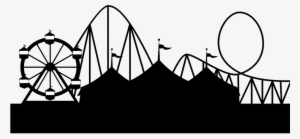 Image Library Stock Popcorn Clipart Silhouette Free - Amusement Park Silhouette Png