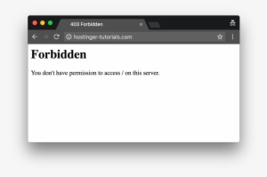 403 Forbidden Error Example - 403 Forbidden