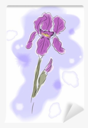 Vector Illustration Of Watercolor Iris Wall Mural • - Christmas Orchid