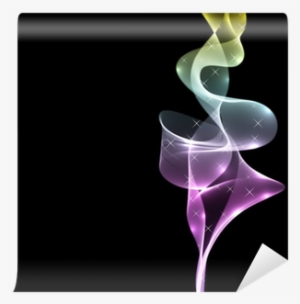 Abstract Colorful Smoke Vector Background Wall Mural - Smoke Vector
