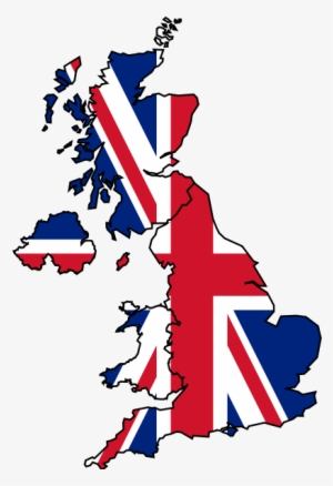 United Kingdom Flag Map - Union Jack Great Britain