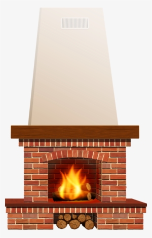 Campfire Vector Png Image - Brick Fireplace Vector