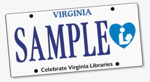 Virginia Library License Plate