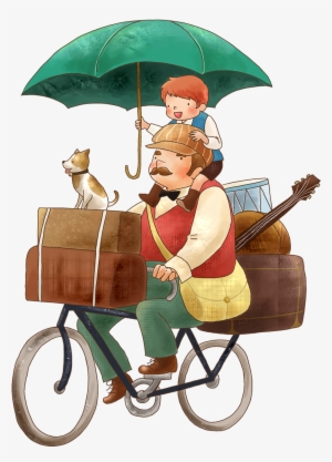 Hand-painted Cartoon Father's Day Decorative Materials - Tranh Màu Nước Vẽ Người