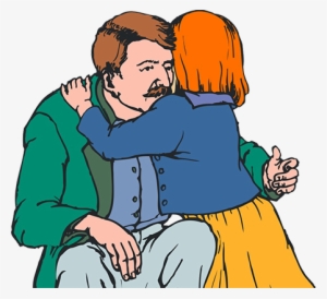 Girl Hugging Father - Igalang Mo Ang Iyong Mga Magulang