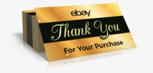 Gold Ebay Thank You Card Front - Ebay