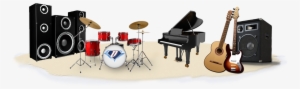 Musical Instruments On Beach
