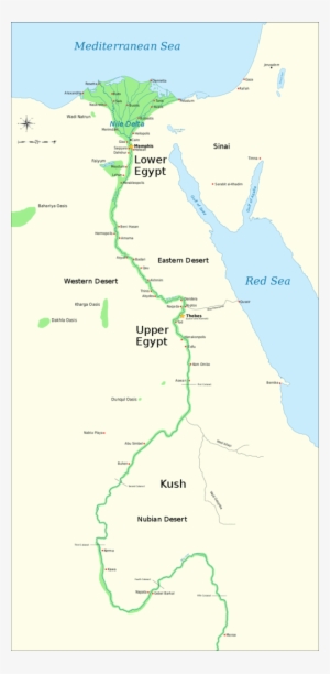 The Green Line Is The Nile River Which Runs Through - Ancient Egypt Map Suez Canal