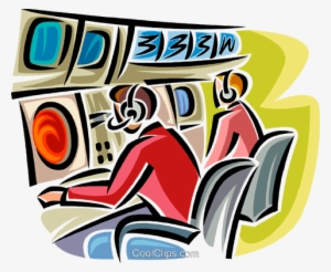 Air Traffic Control Royalty Free Vector Clip Art Illustration - Clip Art