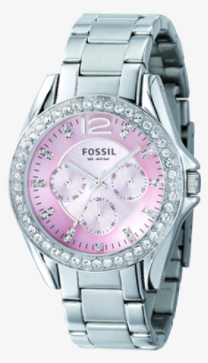 Fossil Womens 01 - Ladies' Fossil Chronograph Watch With Pink Mother-of-pearl
