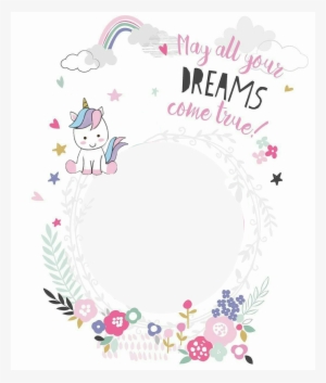 Unicorn Unicornio Birthday Frame Pictureframe Happybirt - Team Work Makes The Dream Work Unicorn