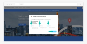 Select All Map Options In The Enable Google Map Platform - Google Maps