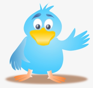 Twitter, Bird, Tweet, Waving, Happy, Blue - Animated Waving