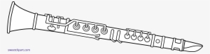 Clip Art Transparent Library Line Art Sweet Clip - Clarinet Clipart