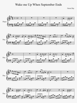 Wake Me Up When September Ends - Minecraft Wet Hands Sheet Music