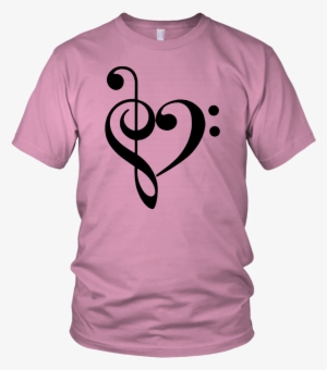 Treble Clef & Bass Clef Heart Shape - Treble Clef Bass Clef Heart