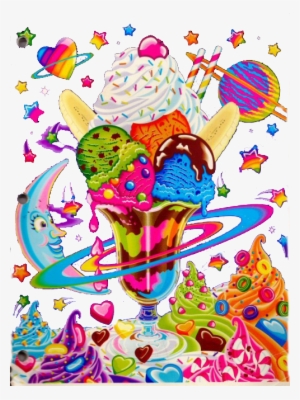 Lisa Frank - Crabapple Approved - Art Print: Frank's Saturn Sundae '91, 24x18in.