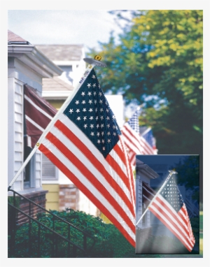 Flag And Lightbox Moreview - Solar Residential Flagpole Light