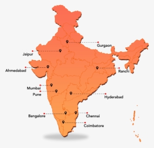 Head Office - India Map Silhouette