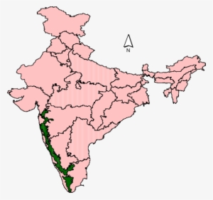 1 Map Showing The Western Ghats In India - Sitaram Kesri Thrown Out Of Office