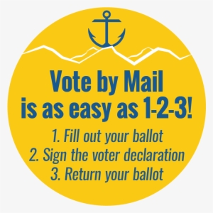 Vote By Mail Is As Easy As 1 2 3 Logo - Anchorage Votes By Mail