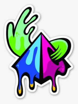 Trippy Drippy Pyramid Sticker - Trippy Png Sticker