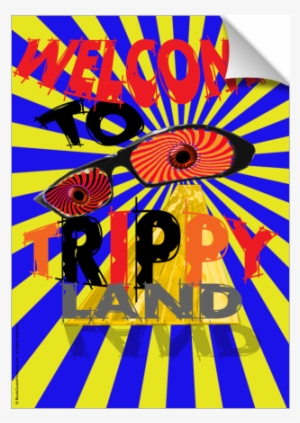 Trippy Spinning Eye Glasses Poster Print V2 - Advertising