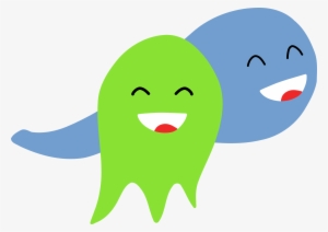 This Free Icons Png Design Of Two Smiling Ghosts