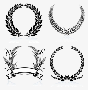 Laurel Crown Black And White Clip Art Free Download - Laurel Wreath
