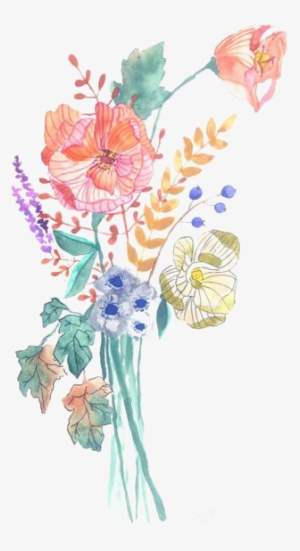 Banner Free Bouquet Transparent Watercolour Flower - Watercolours Bouquet Of Flowers Painting