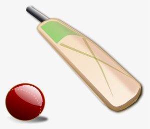 Cricket Bats Batting Cricket Balls - Cartoon Cricket Bat And Ball