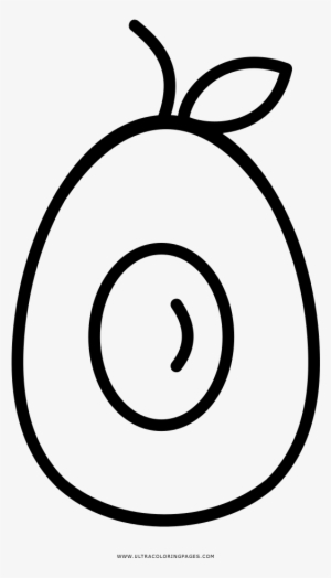 Avocado Coloring Page - Drawing