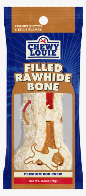 804102 Chewylouie Pbj Rawhidebone 3d Packaged Front - Peanut Butter And Jelly Sandwich