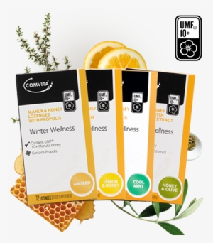 Manuka Honey Lozenges - Comvita Propolis Lozenges - Lemon & Honey