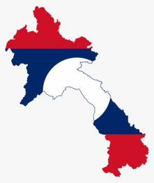 Widescreen Pixels - Flag Map Of Laos