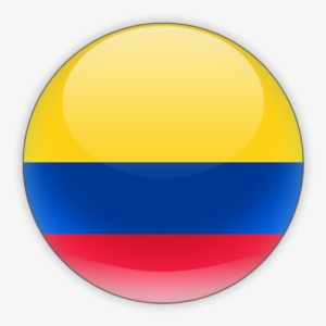 Illustration Of Flag Of Colombia - Colombia Flag Circle Png