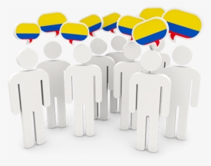 Illustration Of Flag Of Colombia - Malaysian People Icon Png