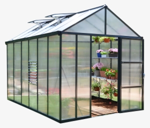 The Future Of Agriculture - Palram 8 X 12 Glory (dark Grey) Premium Greenhouse