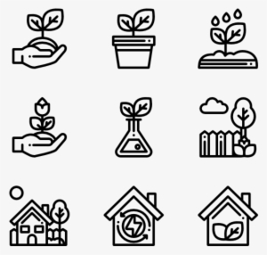 Greenhouse - Renewable Energy Icons