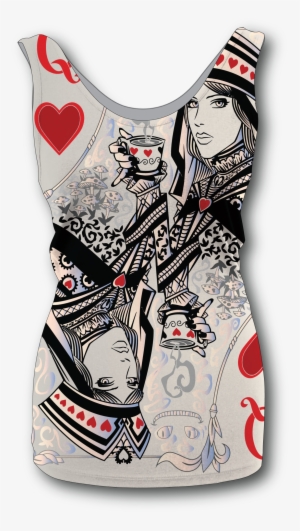 Women's Queen Of Hearts Tank Top - King Queen Images Playing Cards