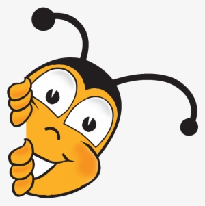 Clip Library Download Peeking Around Corner Clipart - Bee Clip Art