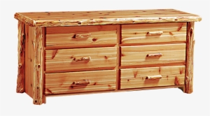 Timberland Cedar Log 6-drawer Dresser - Cedar Dresser