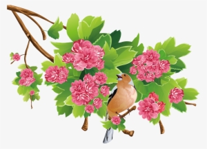 Flower Free Content Clip Art - Pink Flowers Background Leaf