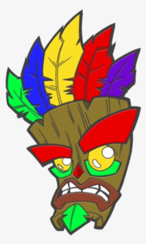 Crash Aku Aku Mask Pin Badge - Aku Aku